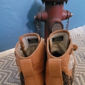 Tan High-Top Sneakers